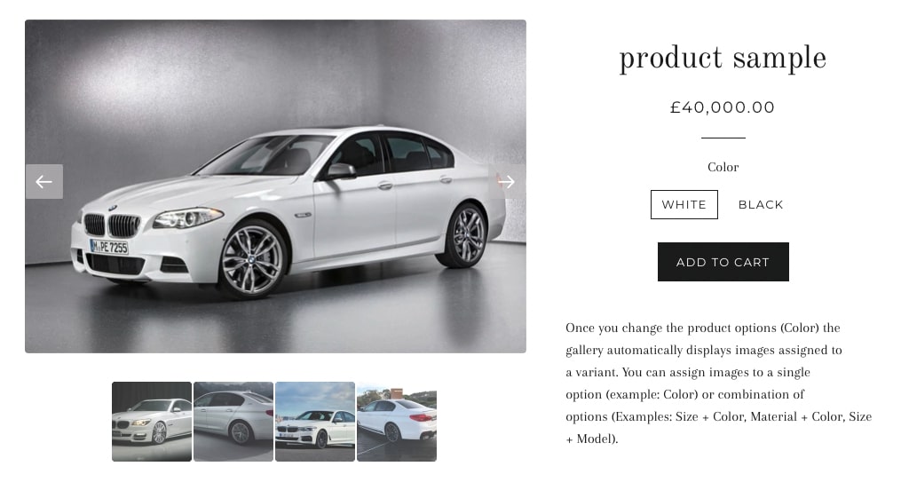 variant image gallery shopify app offers zoom functionality and a smart gallery