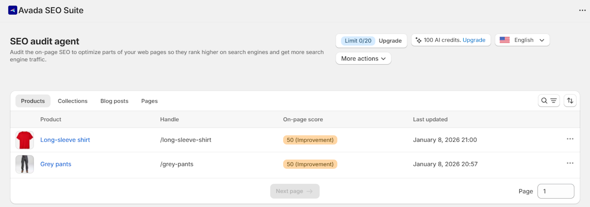 Avada SEO audit