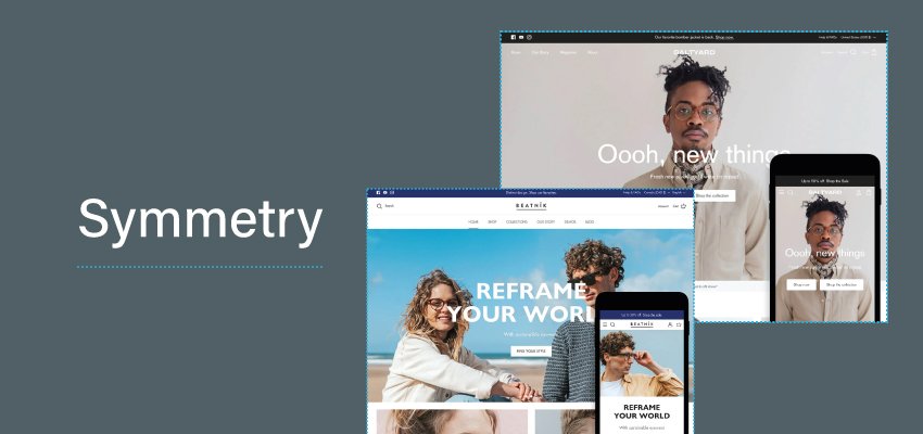 Symmetry - Shopify theme banner