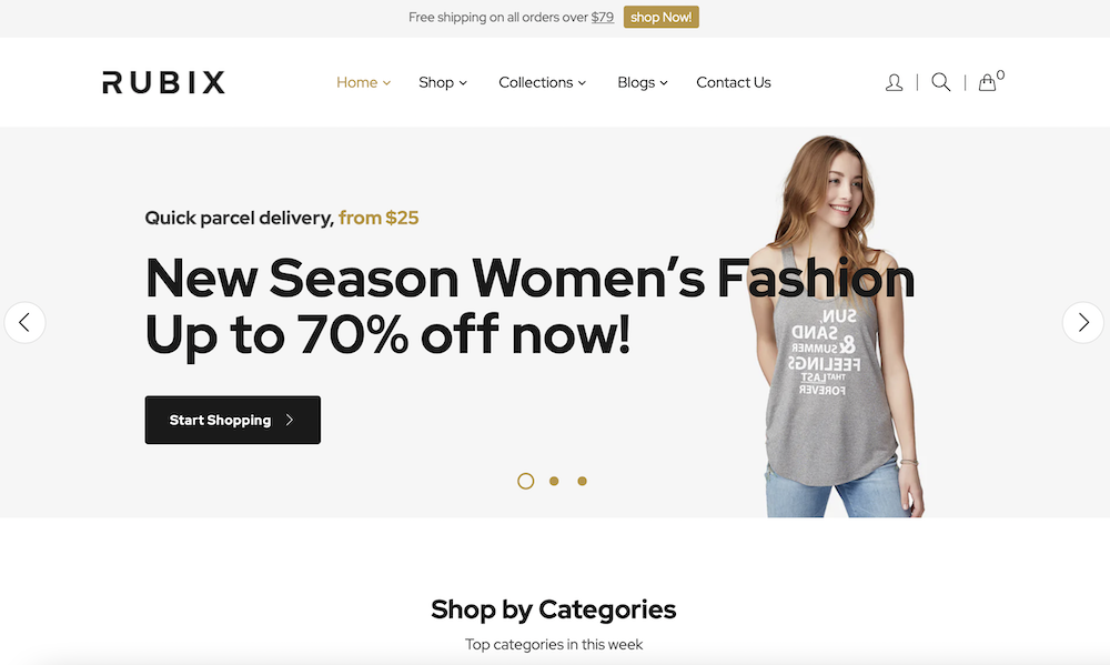 Rubix Shopify store demo