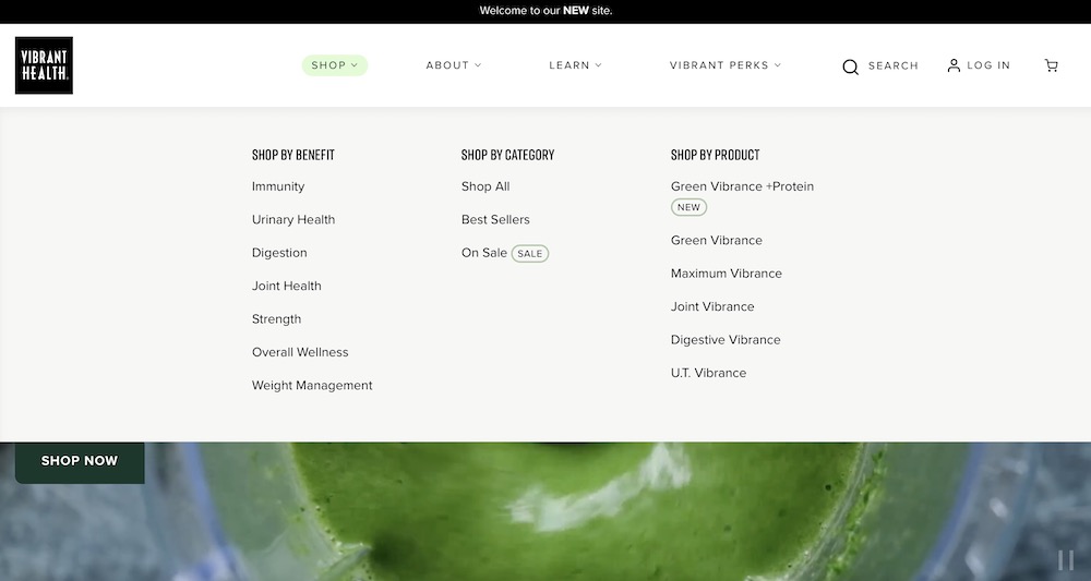 vibrant health store using a showtime shopify theme