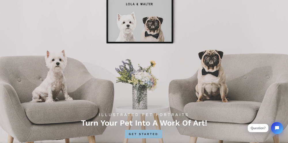 impulse shopify theme used by kindred splendor illustrated pet portrait art store