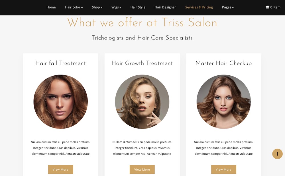 triss shopify theme demo store
