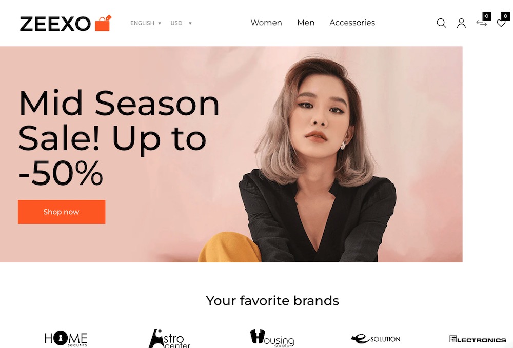 zeexo shopify theme demo store
