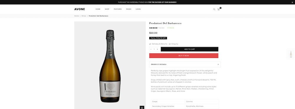 avone shopify subscription website template