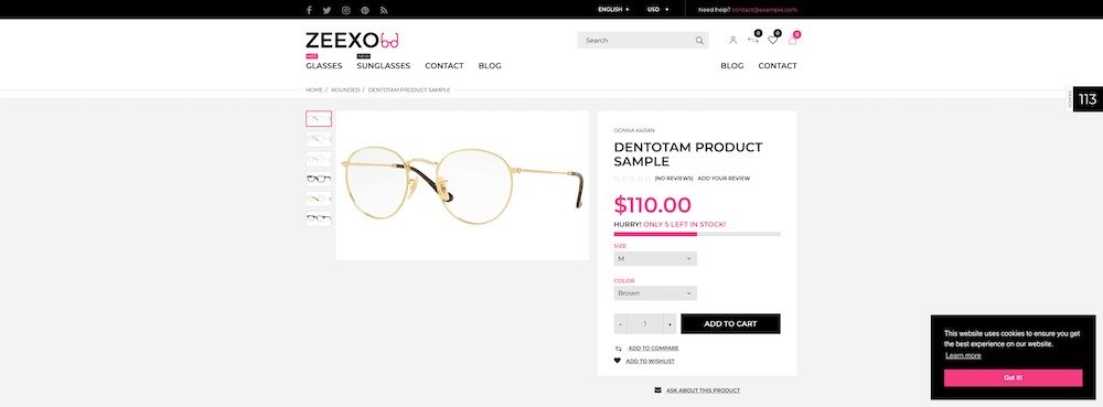 zeexo shopify subscription theme product page demo