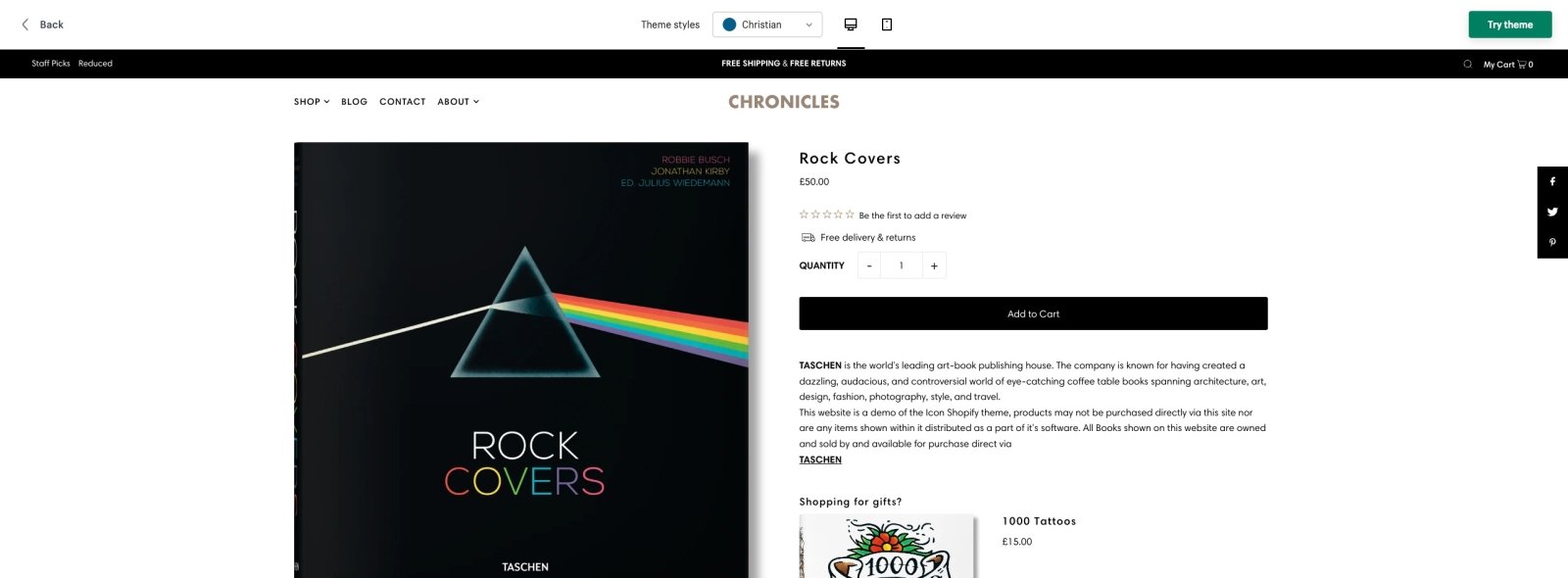 con shopify theme example for entertainment stores