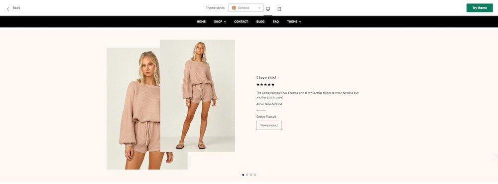 testament shopify theme testimonials section demo