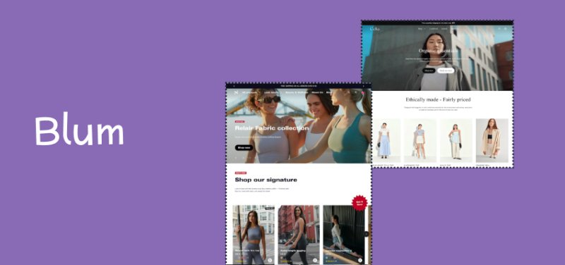 Blum shopify theme banner