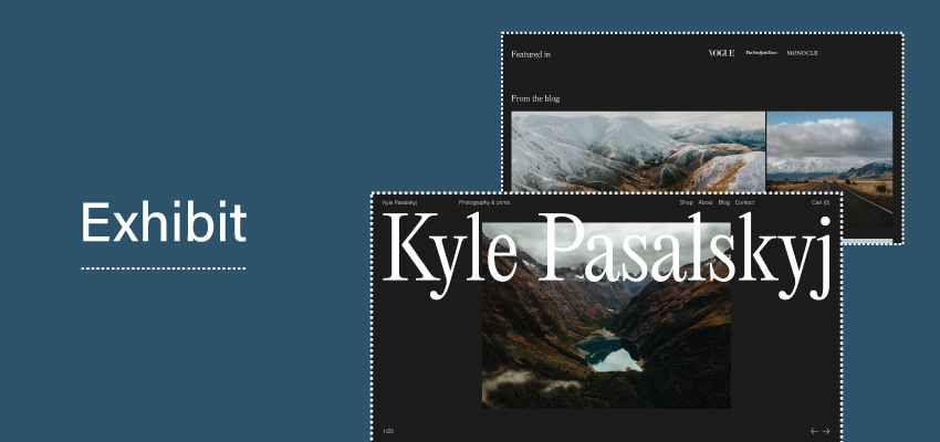 exhibit shopify theme banner