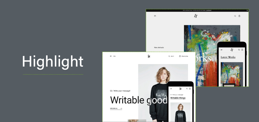 highlight shopify theme banner