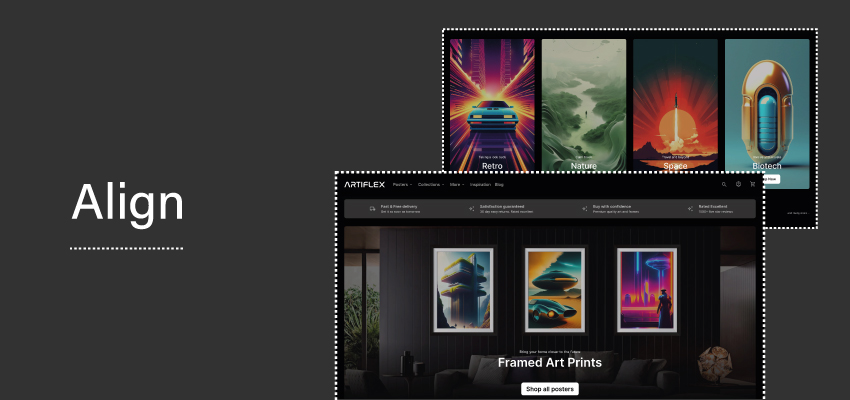 align shopify theme banner