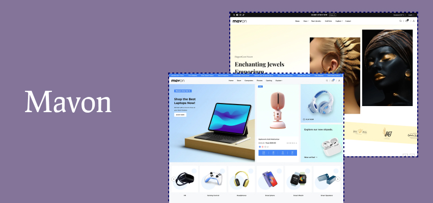 Mavon Shopify theme for SEO