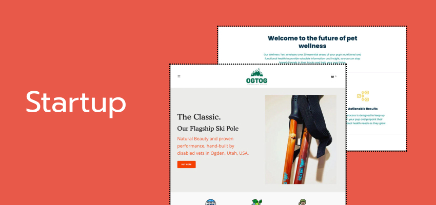 Startup Shopify theme banner