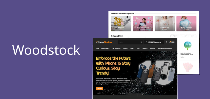 Woodstock theme banner