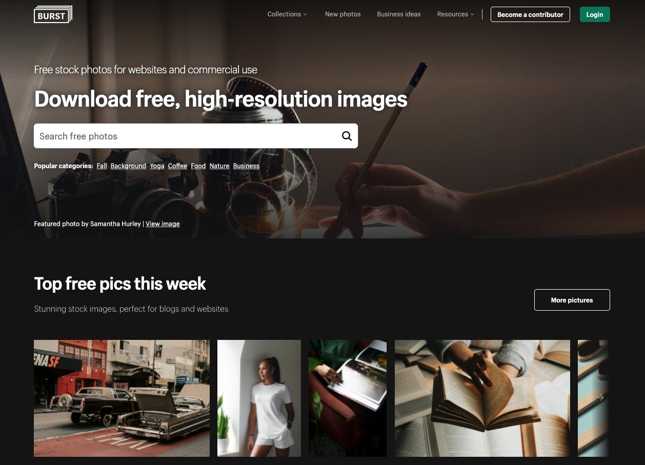 stock images for business on shopify burst