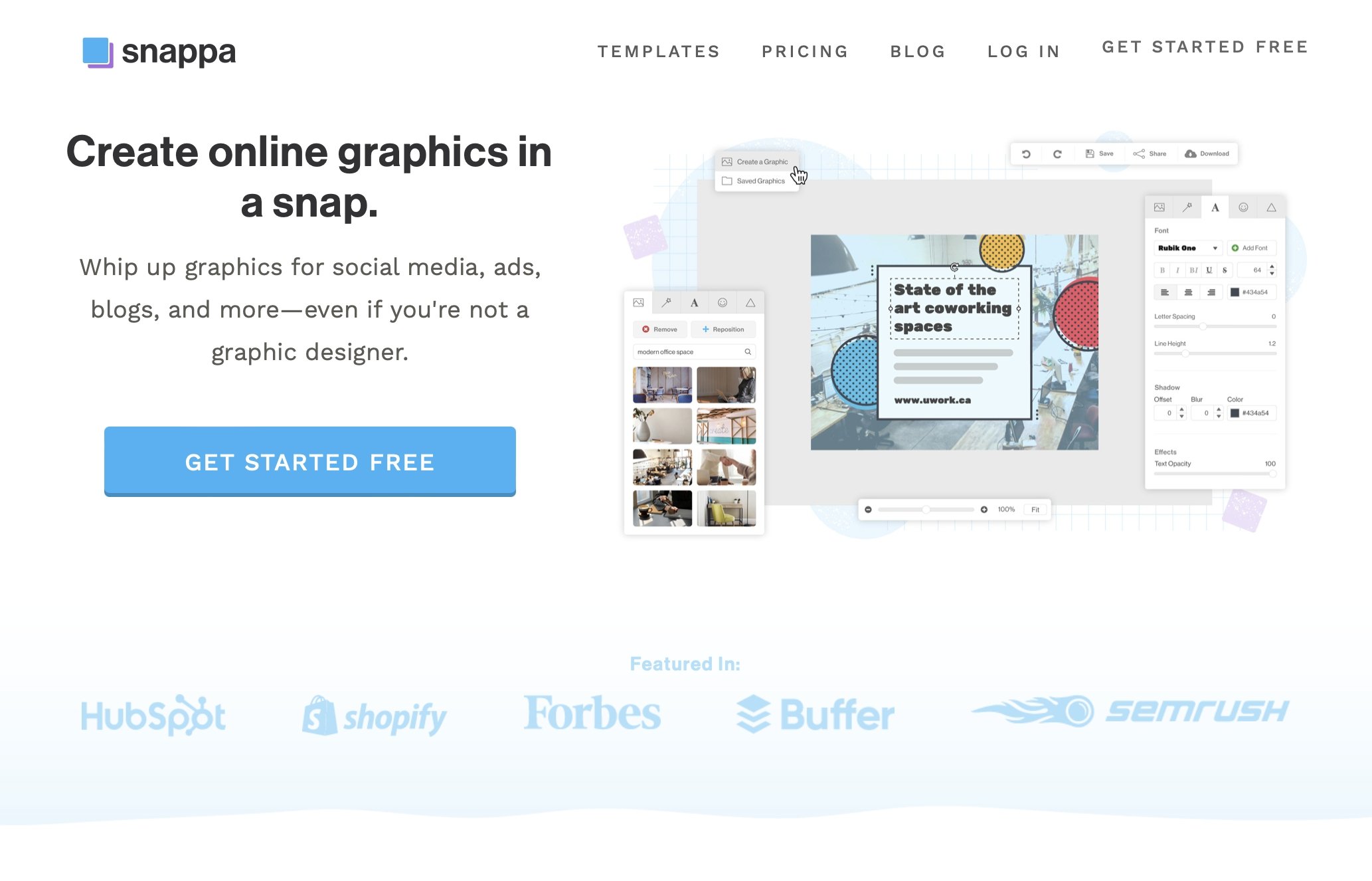 snappa to create graphics for business use