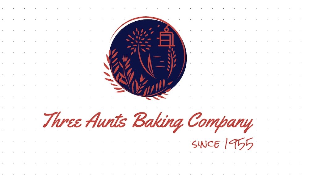 wix created logo - three aunts baking company