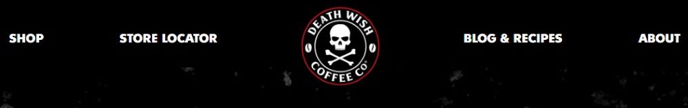 Logo example from Death Wish Coffee store