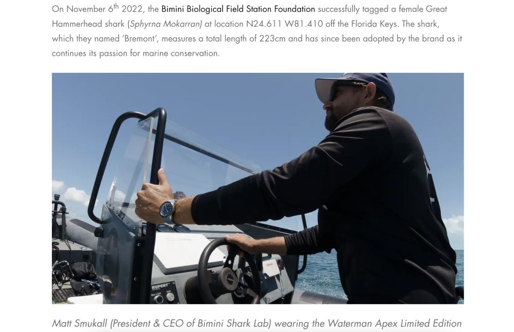 example of Shopify blog image size from Bremont Shopify store blog