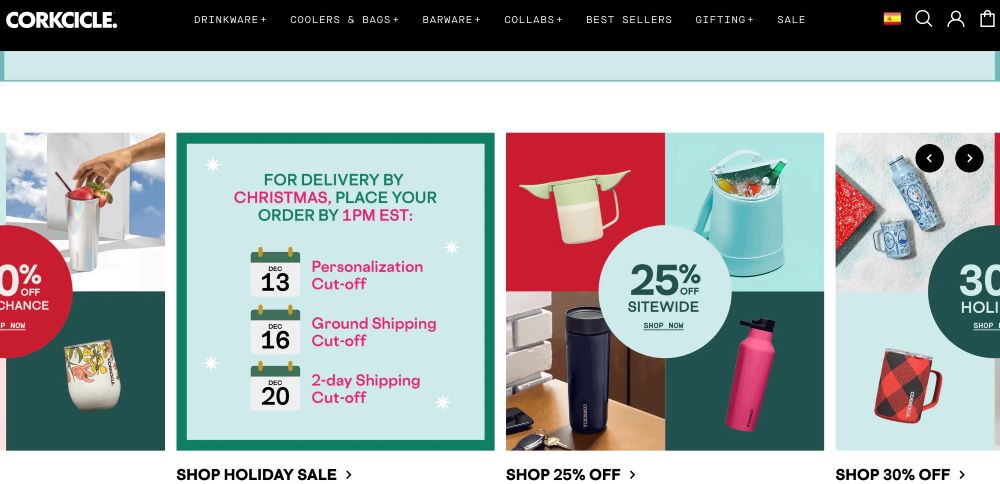Three-step order cut-off and delivery plan from Corkcicle