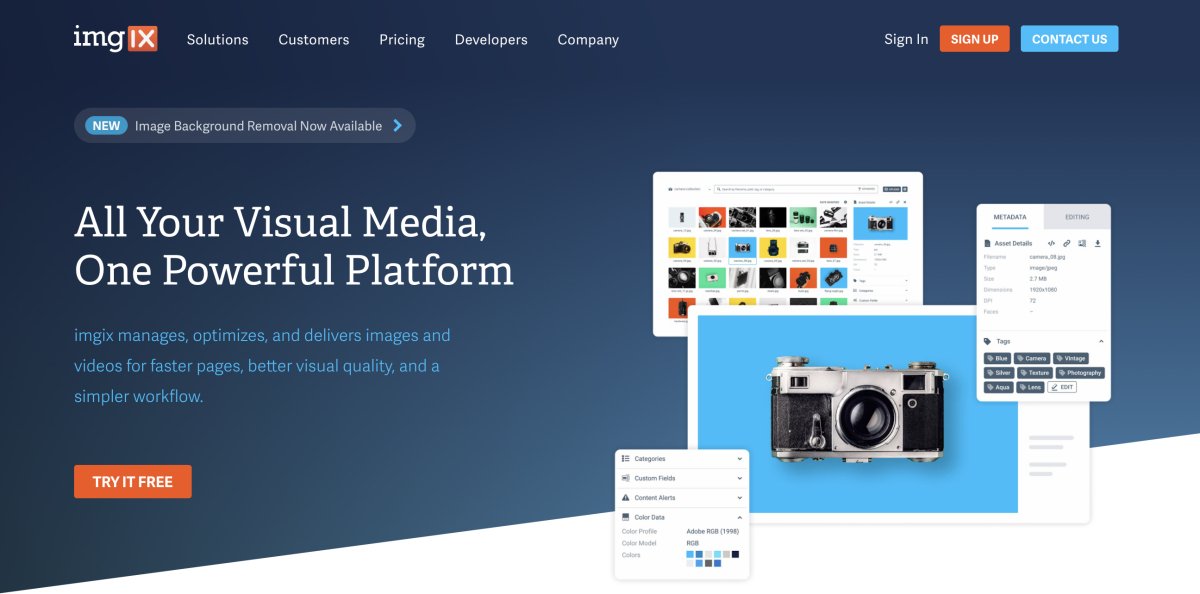 imgix homepage
