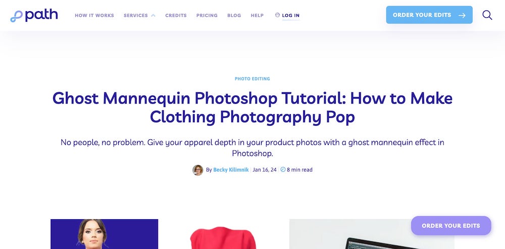 The Path blog article headline and subtitle