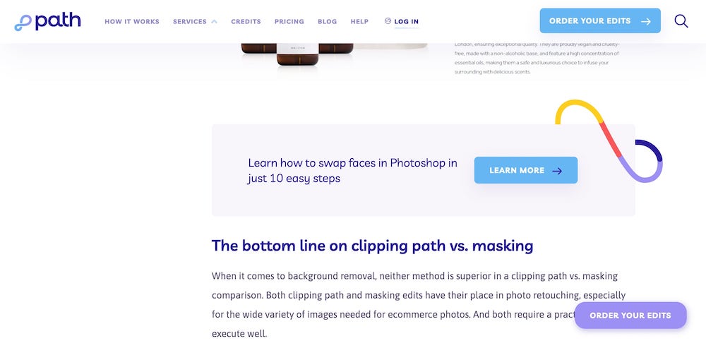 The Path blog article with a CTA