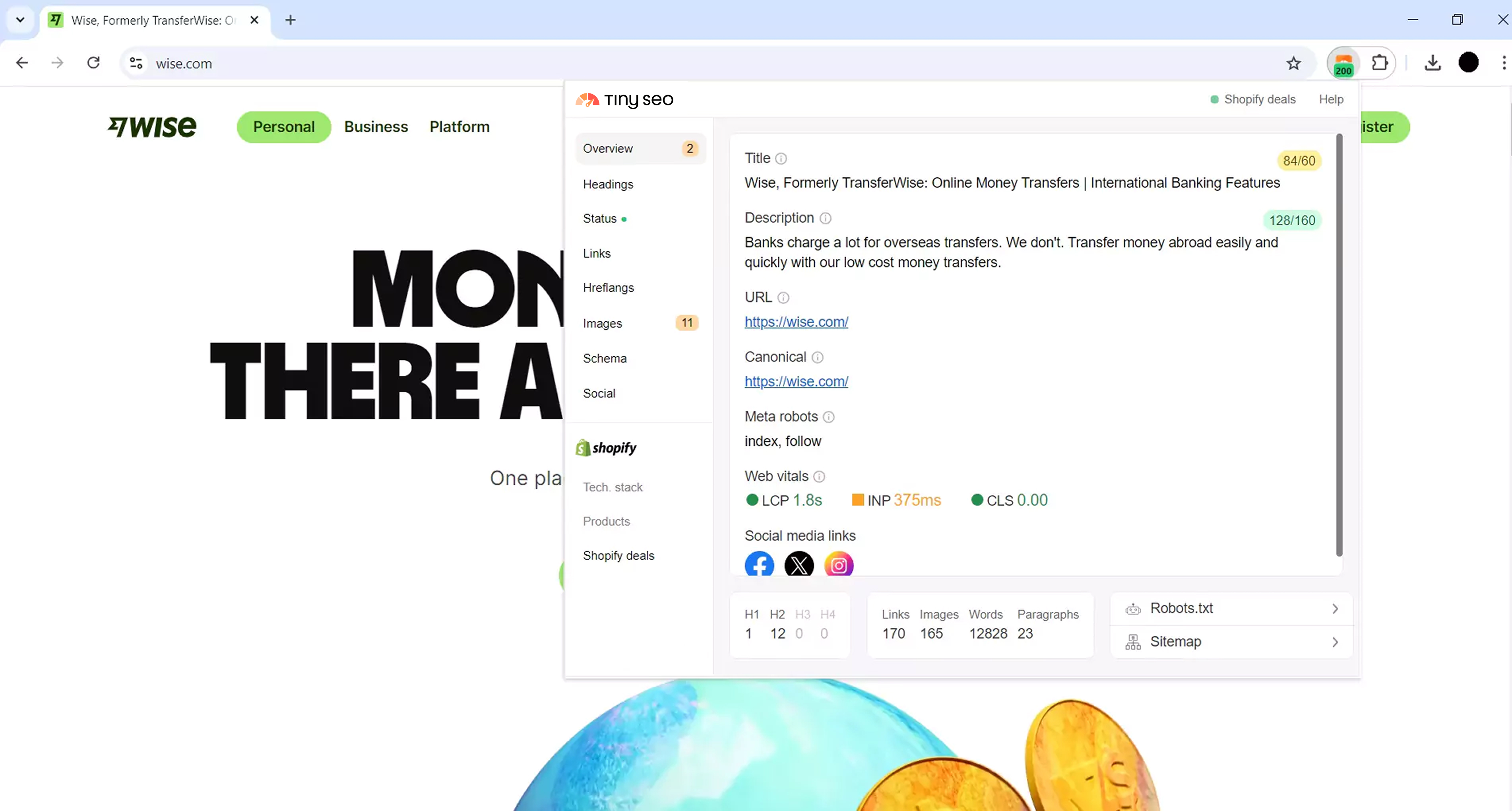 Check metadata with TinySEO extension