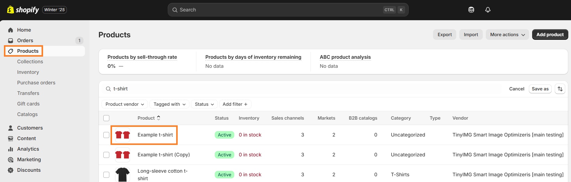 Shopify product page