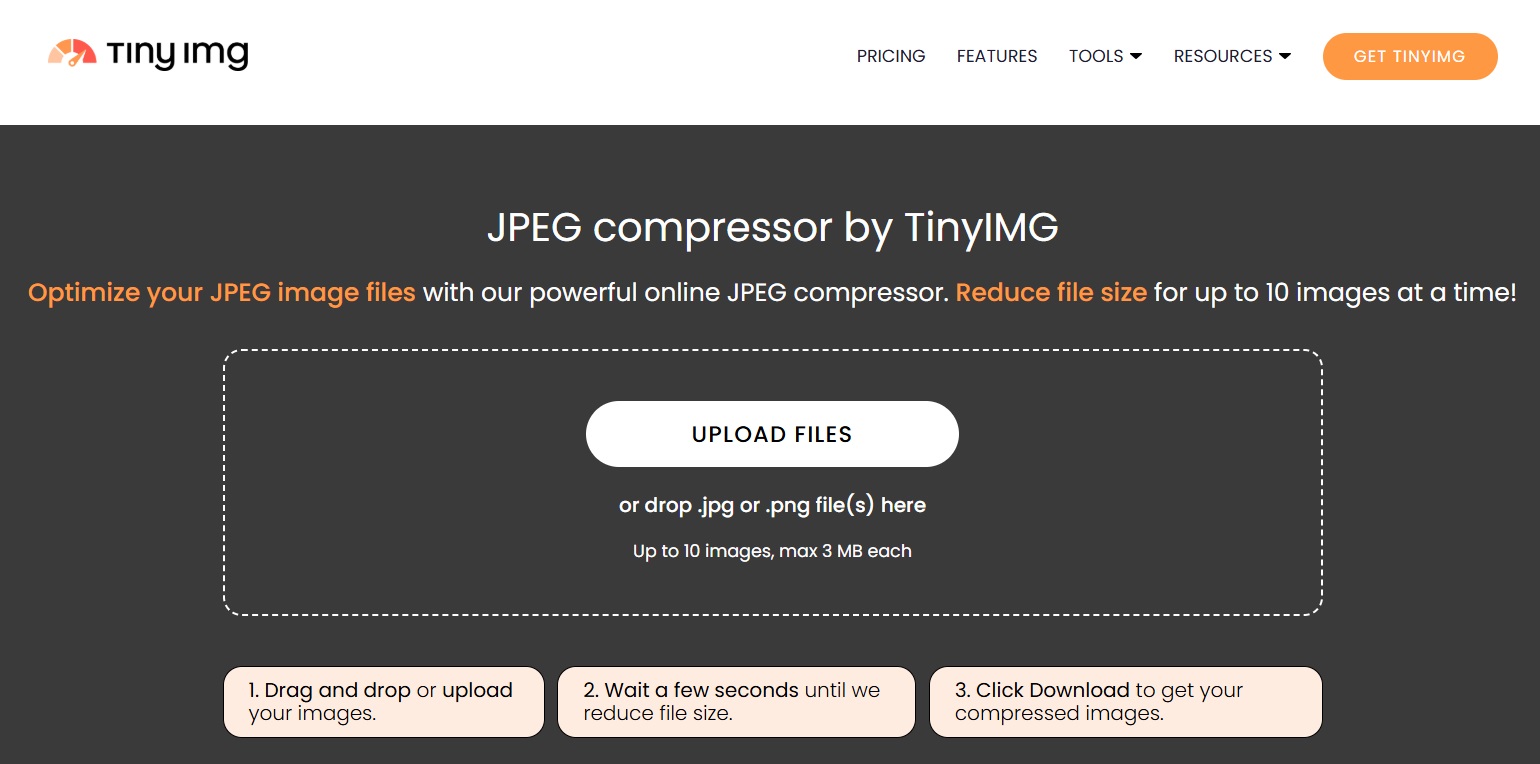 TinySEO JPEG compressor