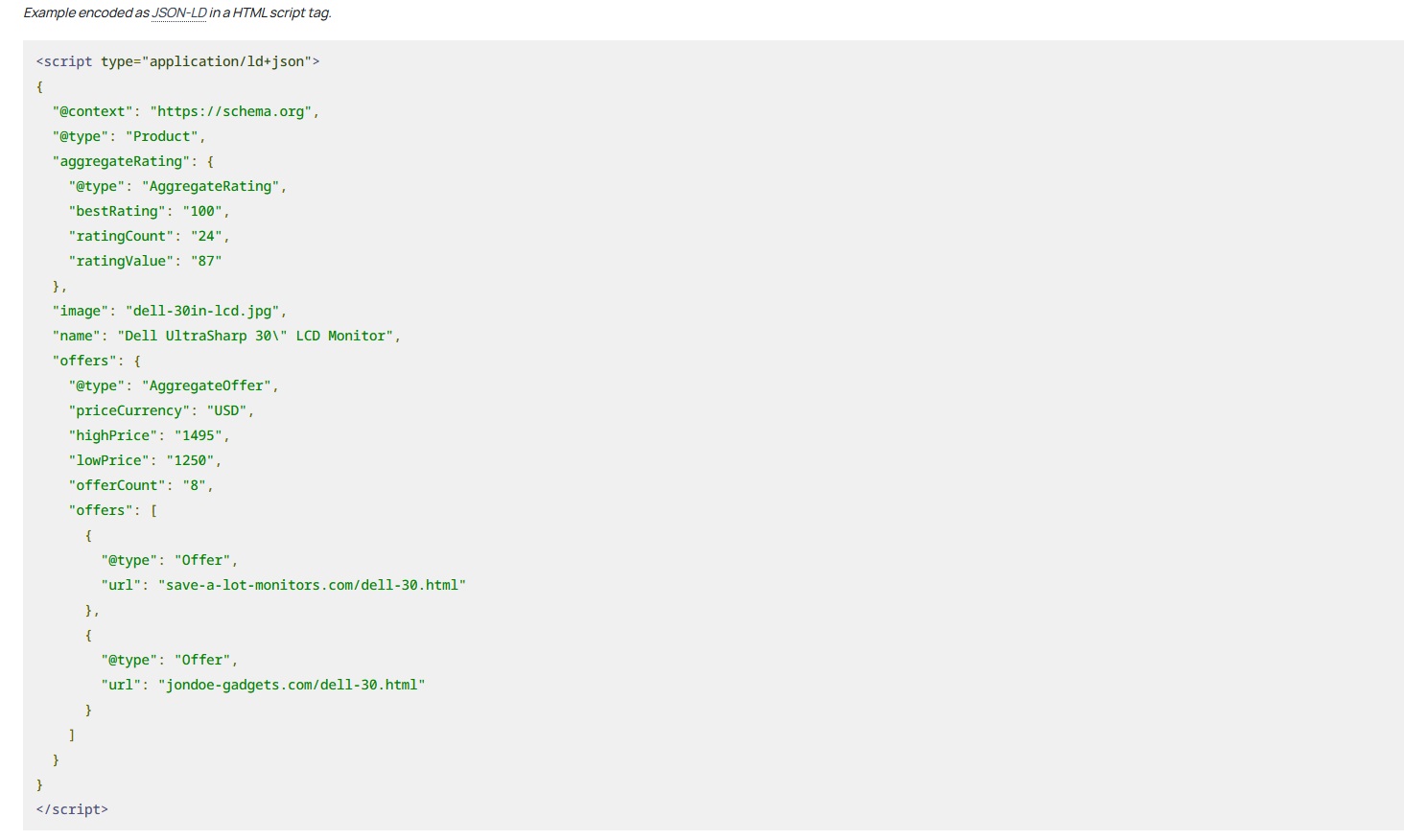 JSON-LD example