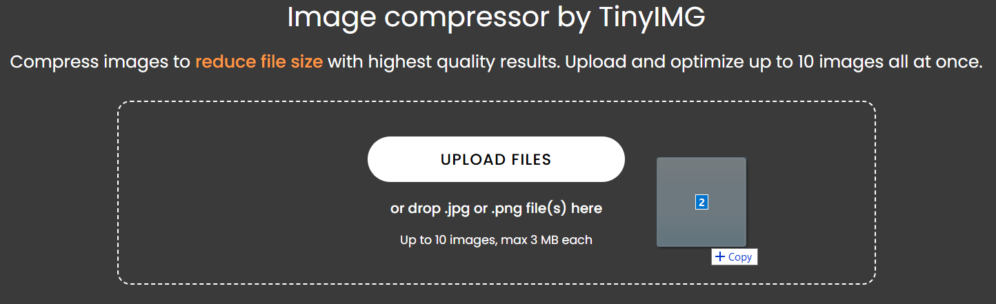 TinySEO image compressor tool