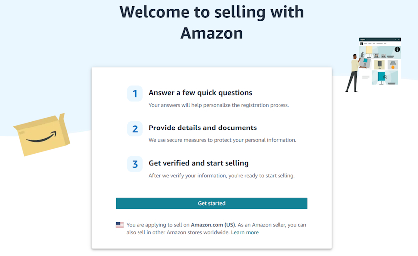 Amazon Professional seller account instructions