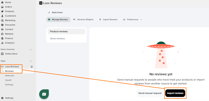 Import reviews to Shopify