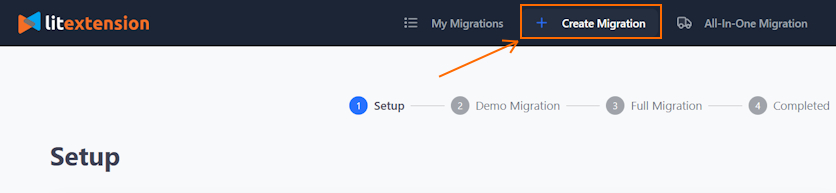 Create new migration on LitExtension