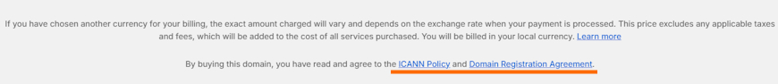 ICANN policy and the Domain Registration Agreement