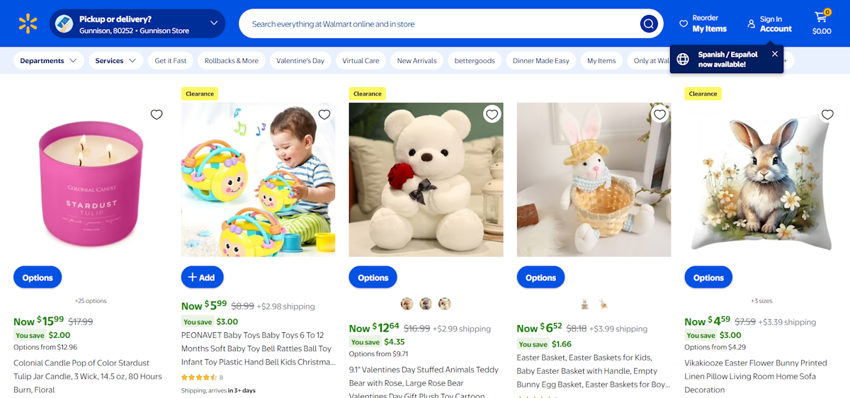 Walmart Easter campaign example