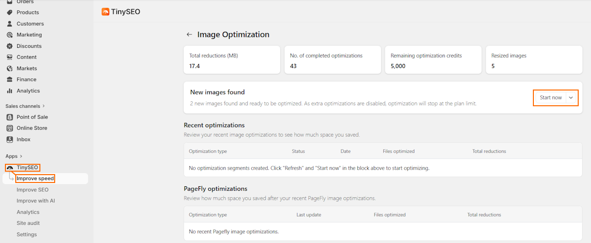 TinySEO automatic image compression