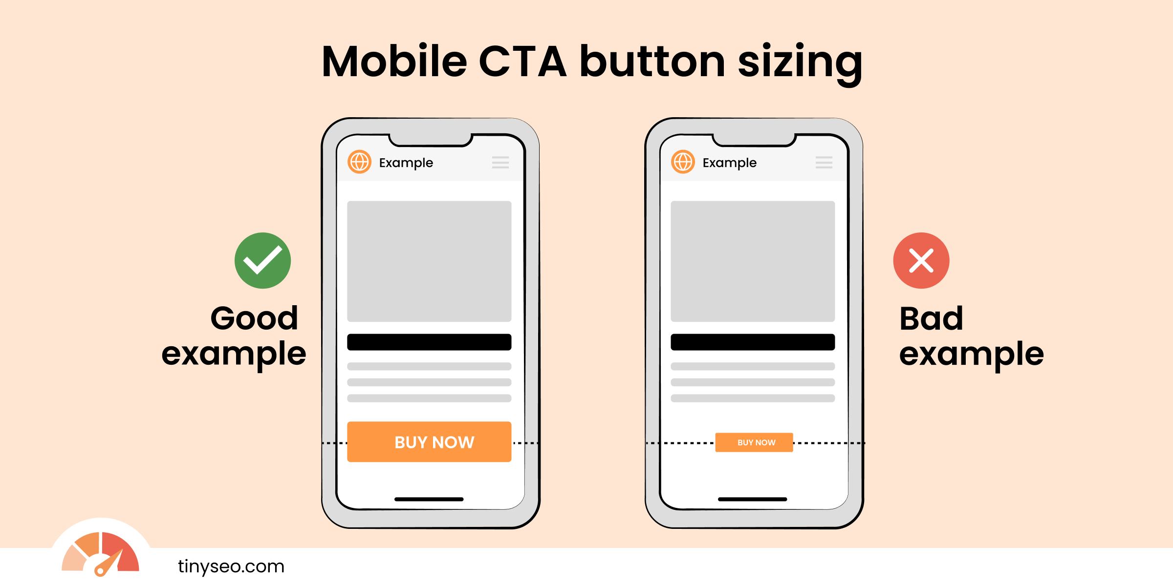 Mobile cta button examples
