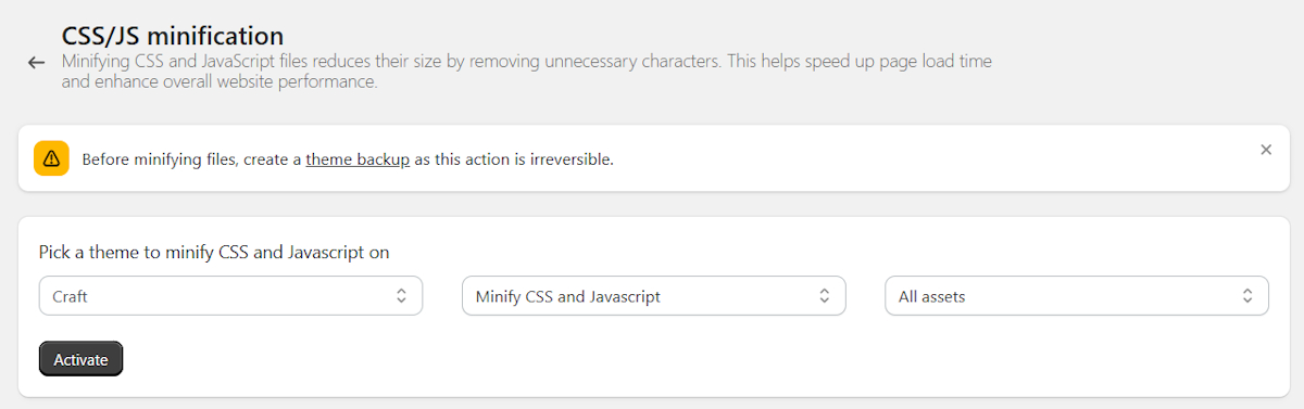 TinySEO CSS and JS minification