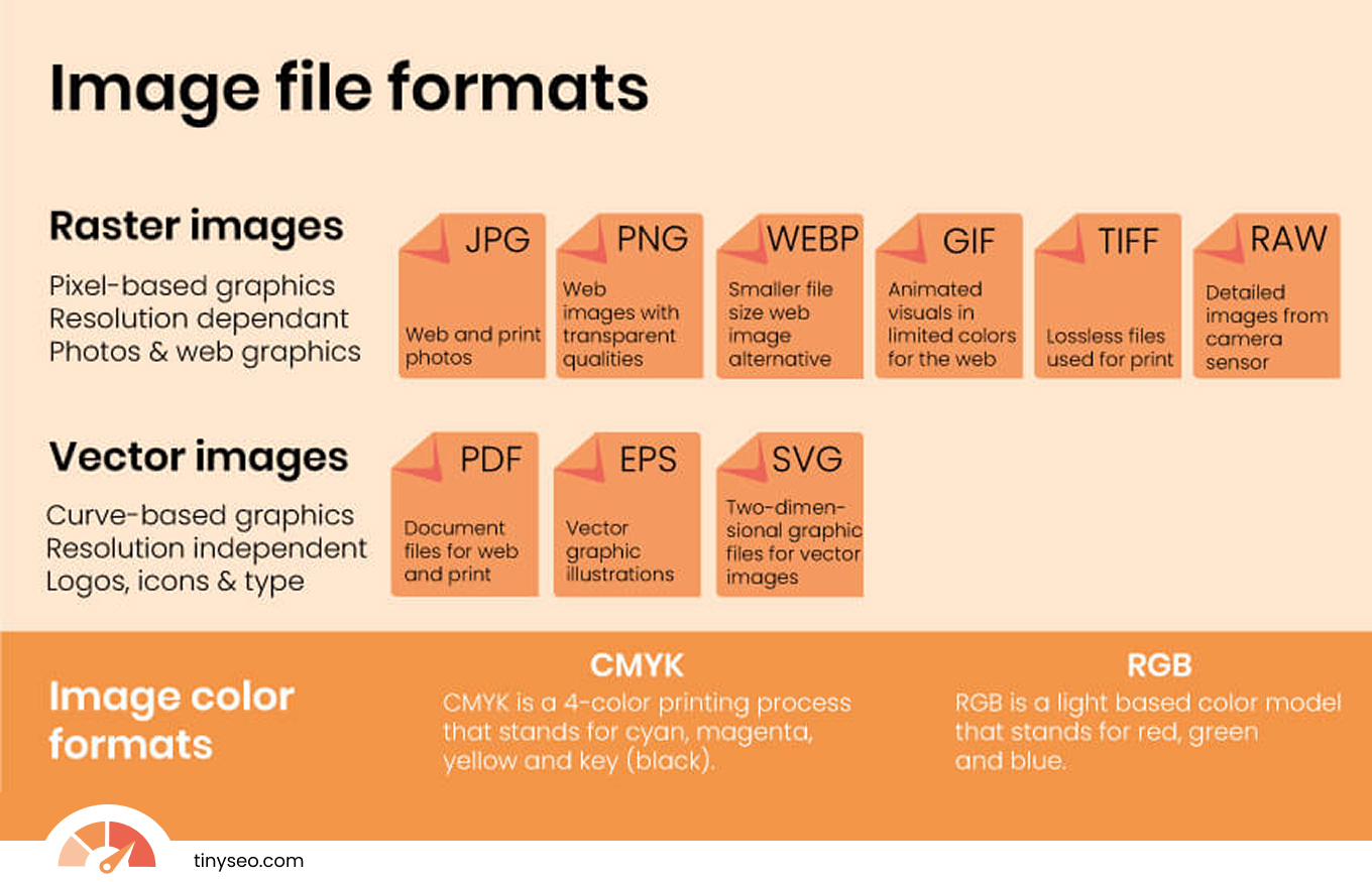 main image file formats used in web and their use case examples
