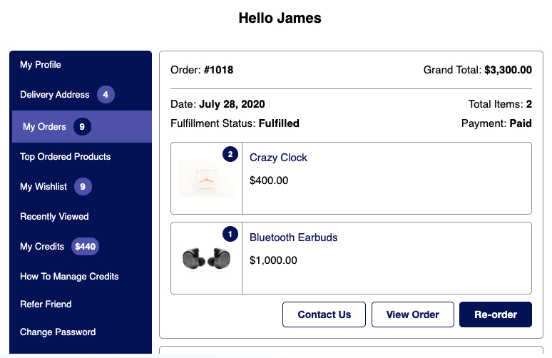 Order status