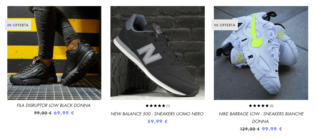 Slideshow of sneakers from Speedd shop