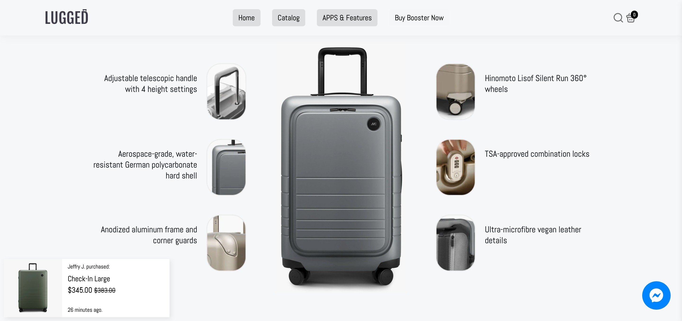 booster theme luggage store preset