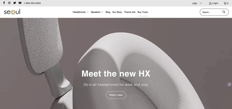 Turbo Shopify theme's Seoul preset