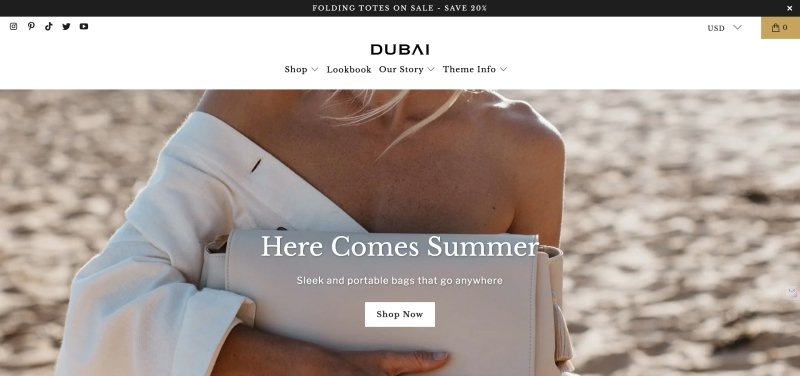 Turbo Shopify theme's Dubai preset.