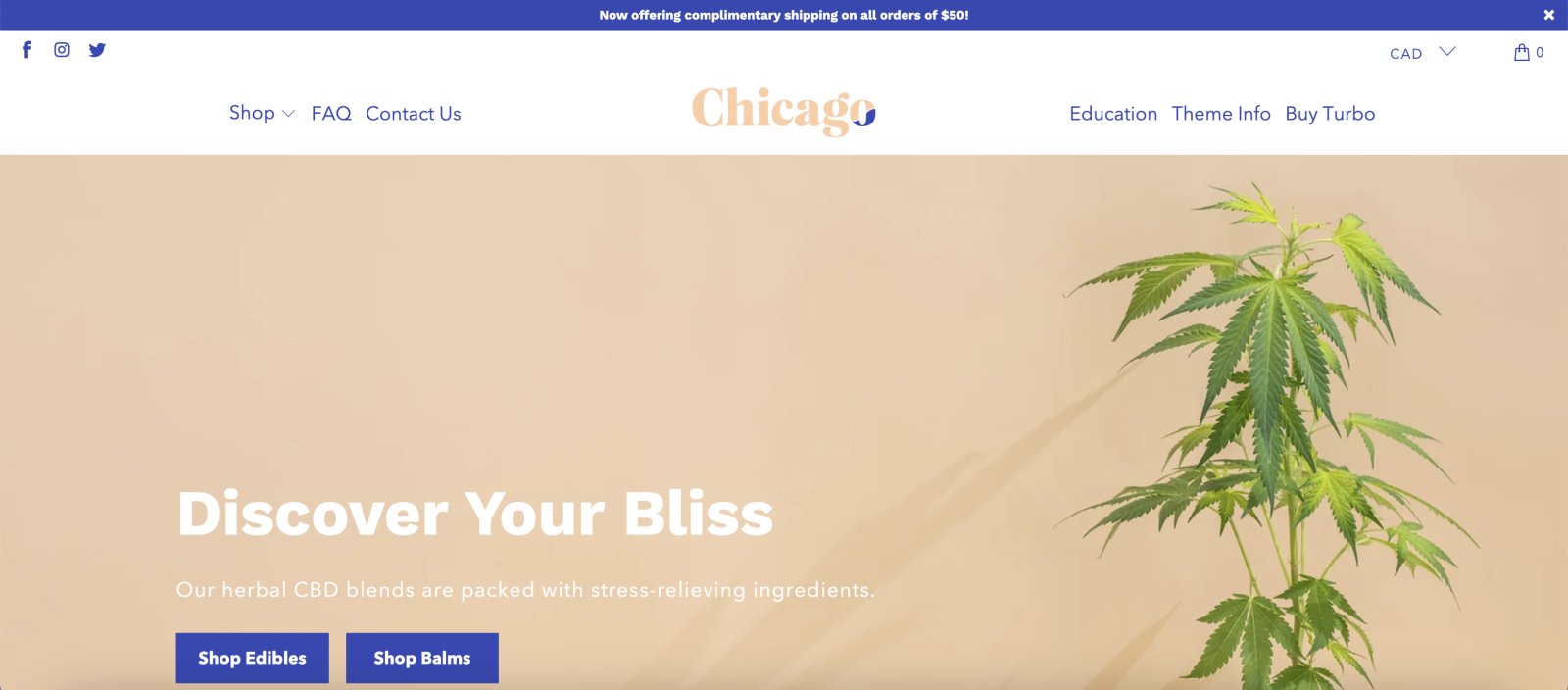 Turbo Shopify theme's Dubai preset.