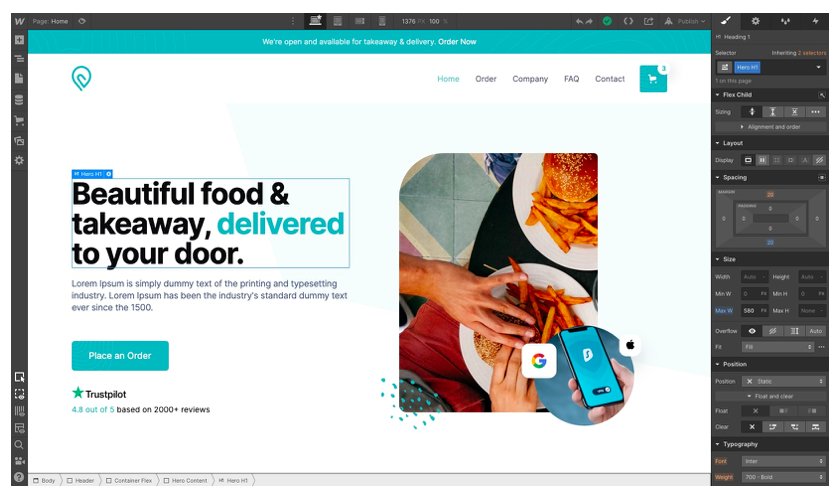 Squarespace alternative - Webflow
