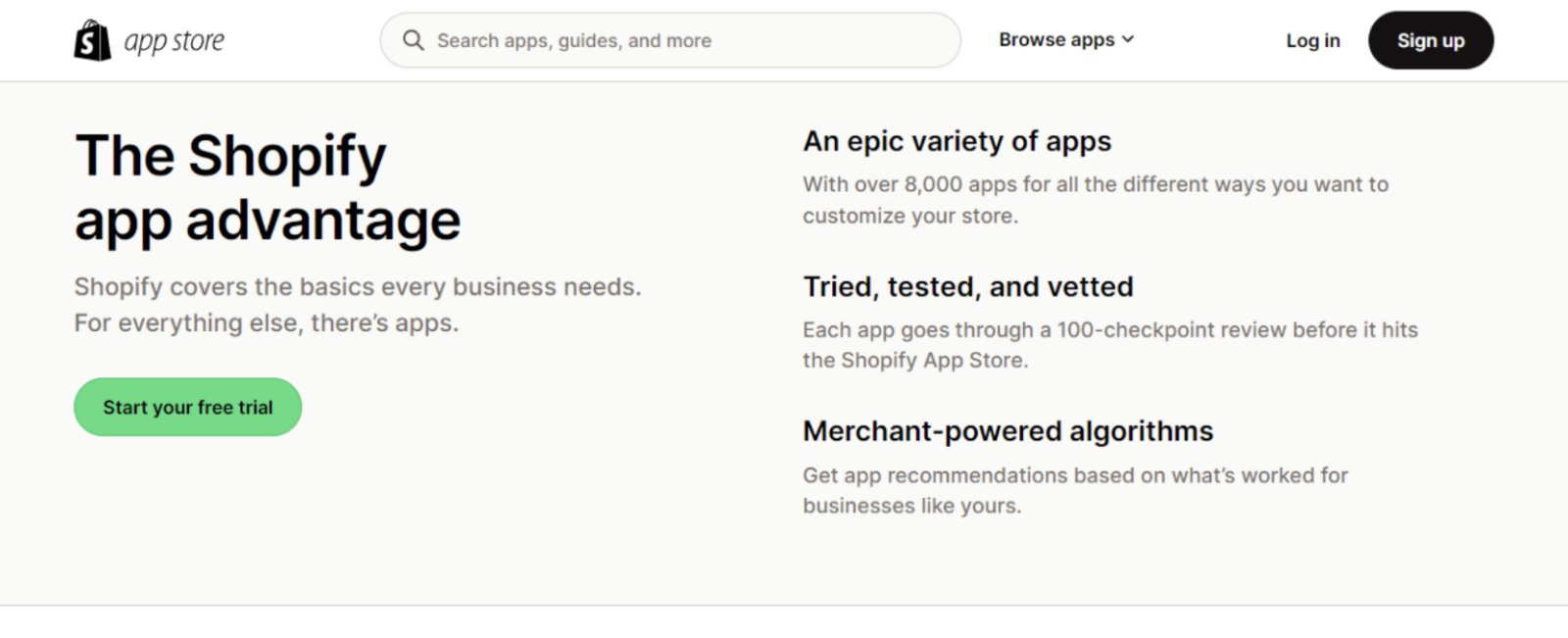 Shopify app store